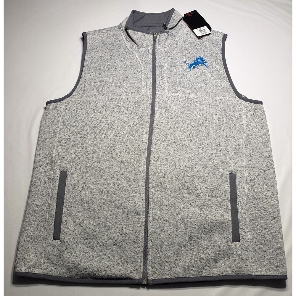 Detroit Lions Fortune Golf Vest Full Zip NFL Football Men's Size Large NWT New